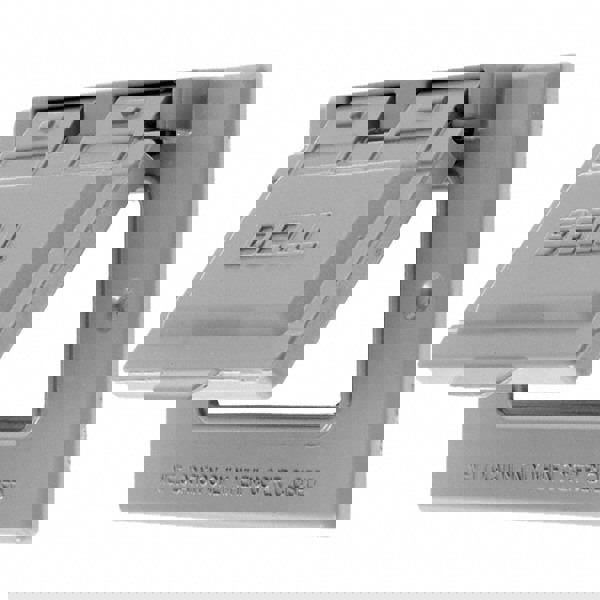 Weatherproof Box Covers; Electrical Box Shape: Rectangle; Number Of Outlets: 1; Resistance Features: Weather-Resistant; Housing Material: Zinc; Overall Length: 4.5600 in; Recommended Environment: Wet Location; Overall Width: 2.8200 in; Housing Color: Gray